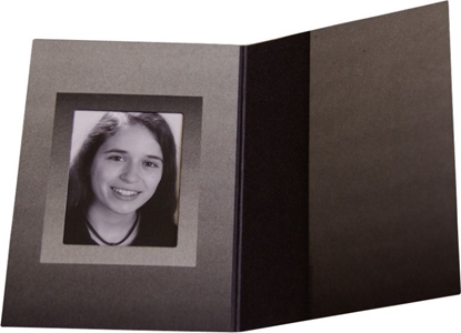 Attēls no 1x100 Daiber Folders Passport Photograph,black/silver 36x50 mm