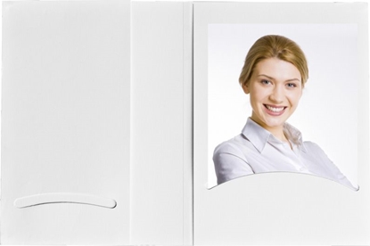 Attēls no 1x100 Daiber portrait folders w. CD archieve, 10x15 white