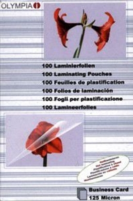 Picture of 1x100 Olympia Laminating Pouches Business Cards 125 micron   9179