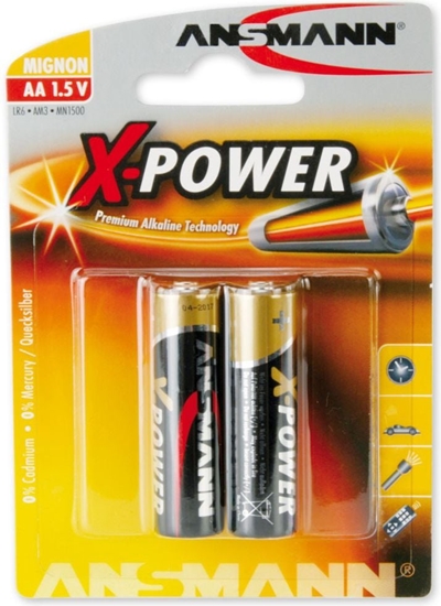 Picture of 1x2 Ansmann Alkaline Mignon AA LR 6 X-Power