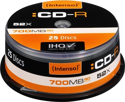Picture of 1x25 Intenso CD-R 80 / 700MB 52x Speed, Cakebox Spindle