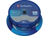 Изображение 1x25 Verbatim BD-R Blu-Ray 25GB 6x Speed Datalife No-ID Cakebox