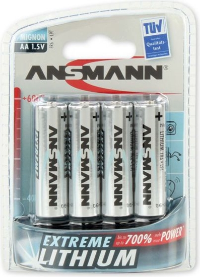 Picture of 1x4 Ansmann Extreme Lithium Mignon AA LR 6