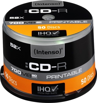 Изображение 1x50 Intenso CD-R 80 / 700MB 52x Speed, printable, scr. res.