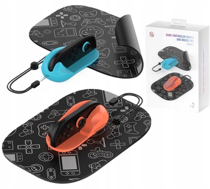 Picture of 2x Myszka Mysz Uchwyt Mouse-mode Na Joy-con Podkadka Do Nintendo Switch 2 / Jys-ns2313-v4 / Pomaraczowy - Niebieski