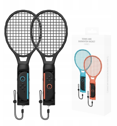 Picture of 2x Rakieta Tenisowa Rakiety Do Badmintona Tenis - Joy-con Nintendo Switch 2 / Ns2 / Jys-ns2266 / Czarny
