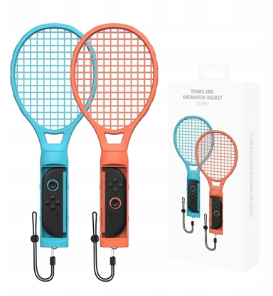 Picture of 2x Rakieta Tenisowa Rakiety Do Badmintona Tenis - Joy-con Nintendo Switch 2 / Ns2 / Jys-ns2266 / Pomaraczowy / Niebieski