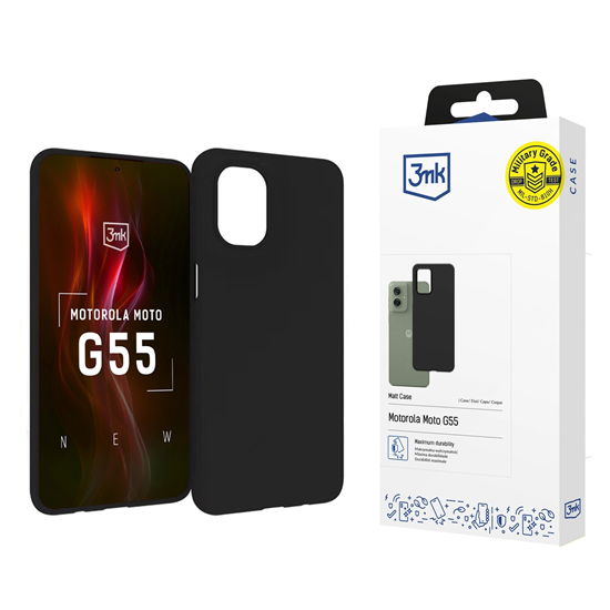 Picture of 3mk Matt Case for Motorola Moto G55 5G - Black