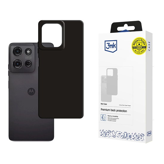 Picture of 3mk Matt Case for Motorola Moto G75 - Black