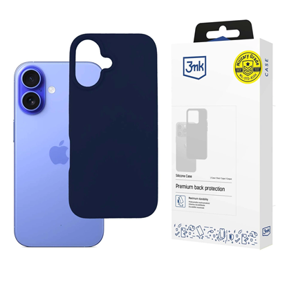 Изображение 3mk Silicone Case for iPhone 16 Plus - navy blue