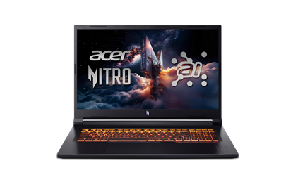 Attēls no Acer | Nitro V 17 AI ANV17-41-R3C8 | Obsidian Black | 17.3 " | IPS | FHD | 1920 x 1080 pixels | AMD Ryzen 5 | 240 | 16 GB | DDR5 | Solid-state drive capacity 512 GB | NVIDIA GeForce RTX 5050 | GDDR7 | 8 GB | Windows 11 Home | 802.11ax | Bluetooth version 