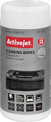 Attēls no Activejet Chusteczki nawilane do czyszczenia powierzchni plastikowych 100 szt. (AOC-301)