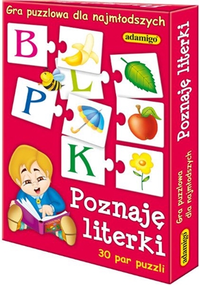 Attēls no Adamigo Gra Puzzlowa Poznaj Literki - 5581