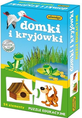 Picture of Adamigo Puzzle Edukacyjne Domki i Kryjówki (6670)