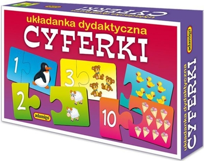 Attēls no Adamigo Ukadanka puzzlowa Cyferki (3280)