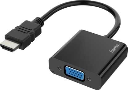 Attēls no Adapter AV Hama HDMI - D-Sub (VGA) + Jack 3.5mm czarny (002003430000)