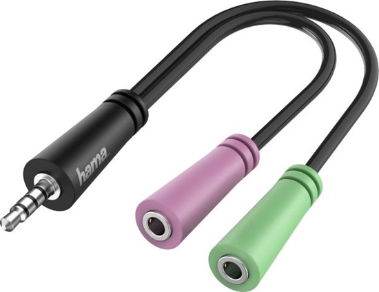 Изображение Adapter AV Hama Jack 3.5mm - Jack 3.5mm x2 czarny (002003520000)