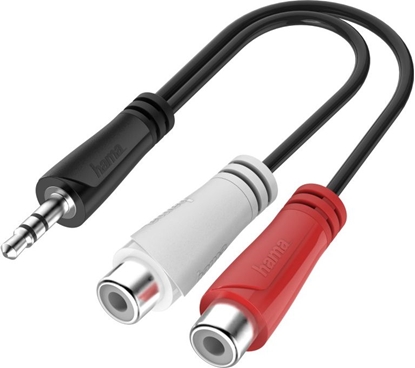 Attēls no Adapter AV Hama Jack 3.5mm - RCA (Cinch) x2 czarny (002003500000)