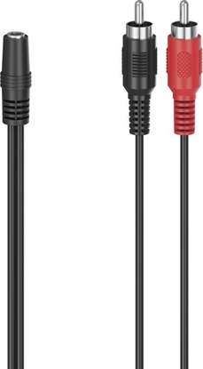 Attēls no Adapter AV Hama Jack 3.5mm - RCA (Cinch) x2 czarny (002051860000)