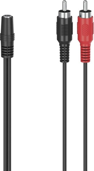 Изображение Adapter AV Hama Jack 3.5mm - RCA (Cinch) x2 czarny (002051860000)
