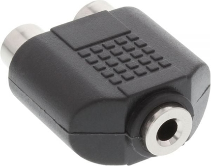 Attēls no Adapter AV InLine Jack 3.5mm - RCA (Cinch) x2 czarny (99338)