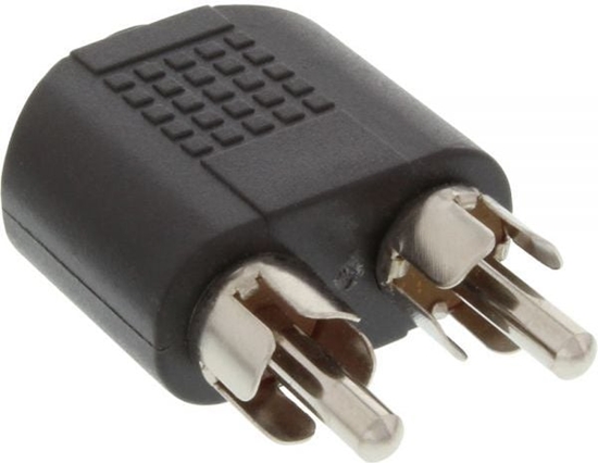 Picture of Adapter AV InLine Jack 3.5mm - RCA (Cinch) x2 czarny (99343)
