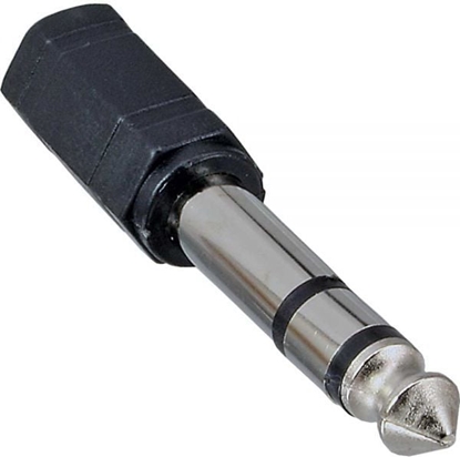 Attēls no Adapter AV InLine Jack 6.3mm - Jack 3.5mm czarny (99305)