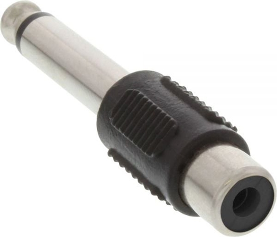 Picture of Adapter AV InLine Jack 6.3mm - RCA (Cinch) czarny (99322)