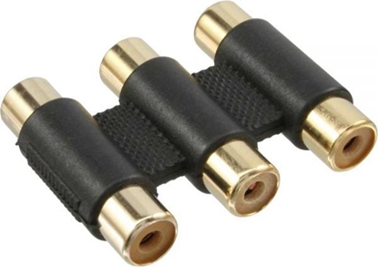 Attēls no Adapter AV InLine RCA (Cinch) x3 - RCA (Cinch) x3 czarny (99319)