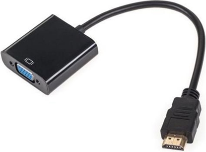 Attēls no Adapter AV LechPol D-Sub (VGA) Mini - HDMI czarny (KOM0842)