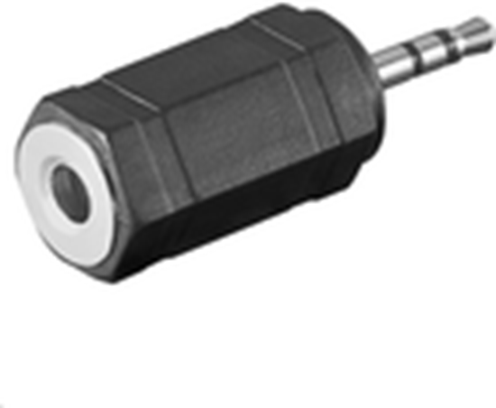Изображение Adapter AV MicroConnect Jack 2.5mm - Jack 3.5mm czarny (AUDASM)