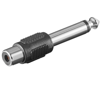 Attēls no Adapter AV MicroConnect Jack 6.3mm - RCA (Cinch) czarny (AUDANG)