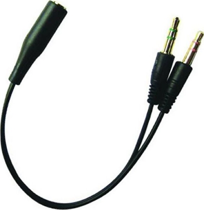 Attēls no Adapter AV Sandberg Jack 3.5mm - Jack 3.5mm x2 czarny (50867)