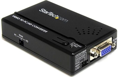 Attēls no Adapter AV StarTech Composite Video - S-Video - D-Sub (VGA) czarny (VID2VGATV2)