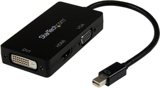 Picture of Adapter AV StarTech DisplayPort Mini - HDMI - D-Sub (VGA) - DVI-D czarny (MDP2VGDVHD)