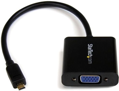 Attēls no Adapter AV StarTech HDMI Micro - D-Sub (VGA) czarny (MCHD2VGAE2)