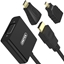 Attēls no Adapter AV Unitek HDMI Micro - HDMI HDMI - D-Sub (VGA) + Jack 3.5mm HDMI Mini - HDMI czarny (Y-6355)