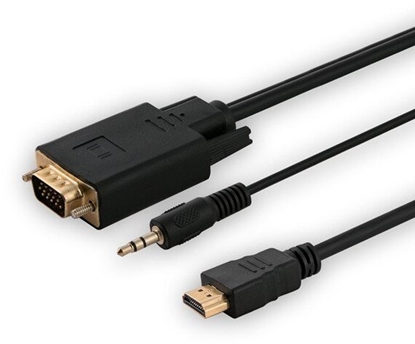 Picture of Adapter HDMI (M) -VGA (M)  + audio  CL-198