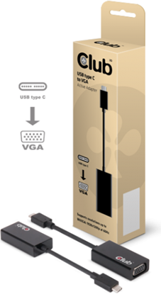 Attēls no Adapter USB Club 3D USB-C - VGA Czarny  (CAC-1502)