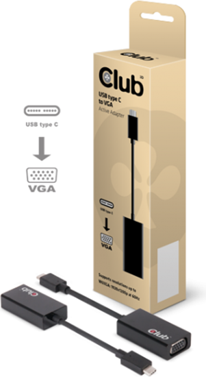 Изображение Adapter USB Club 3D USB-C - VGA Czarny  (CAC-1502)