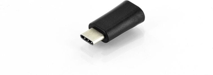 Attēls no Adapter USB Digitus USB-C - microUSB Czarny  (AK-300523-000-S)