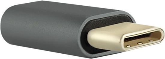 Picture of Adapter USB Qoltec USB-C - microUSB Szary  (50478)