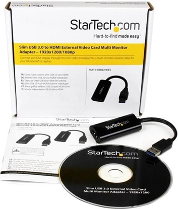 Attēls no Adapter USB StarTech USB - HDMI Czarny  (USB32HDES)
