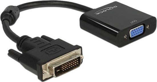 Picture of Adapteris DVI-D 24+1 M > VGA F, 16cm, melns, Delock