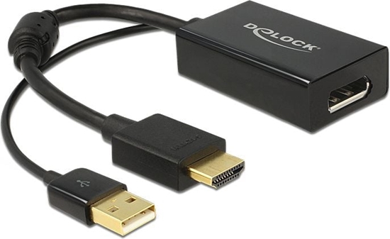 Picture of Adapteris HDMI-AM > Displayport1.2 F, black, Delock