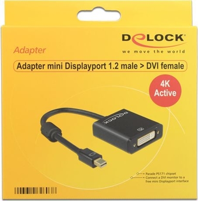 Picture of Adapteris miniDP 1.2 M > DVI F (24+5), 4K,  Active, Delock