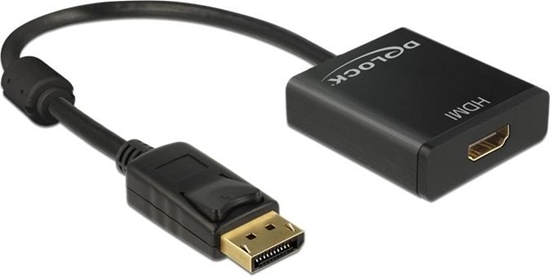 Picture of Adapters DP 1.2 M > HDMI F, 4K aktīvs, 20cm, melns, Delock