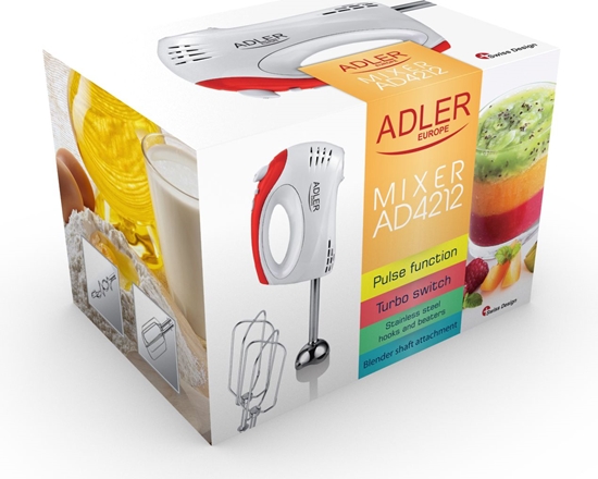 Picture of Adler | Mixer | AD 4212 | Hand Mixer | 300 W | Number of speeds 5 | Turbo mode | White