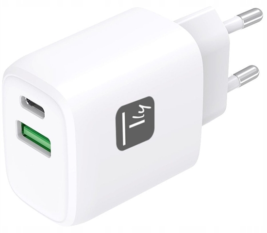 Изображение adowarka sieciowa GaN USB-C 20W PD i USB-A 18W QC