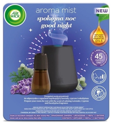 Attēls no Air Wick Essential Mist Aroma automatyczny odwieacz powietrza + wkad spokojna noc 20 ml (AIRW-WK-002-83)